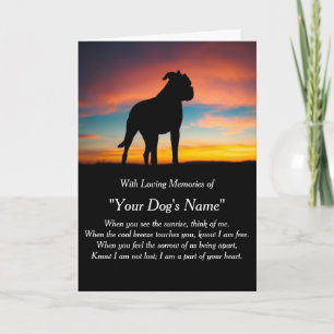 Hond sympathiekaart voor overlijden met foto kaart