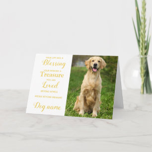Hond sympathiekaart voor overlijden met foto kaart