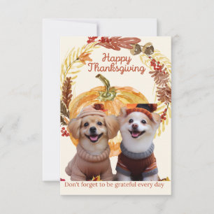 Hond Thanksgiving/dank u kaart