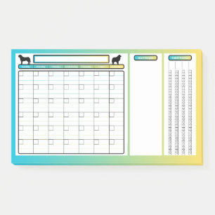 Hond Thema Niet-gedateerde Maandelijkse Kalender P Post-it® Notes