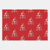 Hond thema rode kerst inpakpapier vel (Voorkant 2)