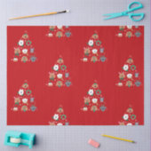 Hond thema rode kerst tissuepapier (Craft)