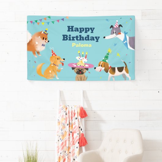 Hond Theme Happy Birthday Banner (Insitu)
