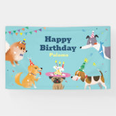 Hond Theme Happy Birthday Banner (Horizontaal)