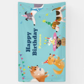 Hond Theme Happy Birthday Banner (Verticaal)