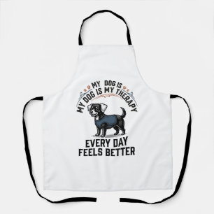 Hond Therapie Shirt Vintage Gegraveerd Hond Liefhe Schort