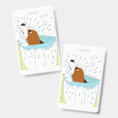 hond toilet badge (Voor- en achterkant)
