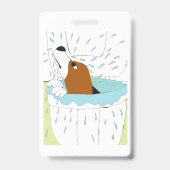 hond toilet badge (Achterkant)