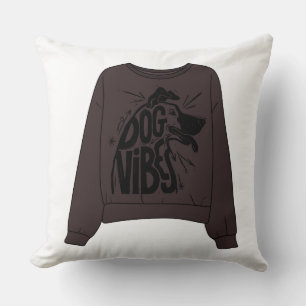 Hond Trillingen Vintage Bruine Sweatshirt Vector Kussen