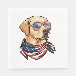 Hond Usa Vlag Zonnebril Bandana Servet