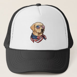 Hond Usa Vlag Zonnebril Bandana Trucker Pet