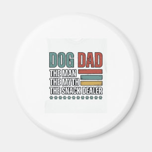 Hond Vader De Snack Dealer Vintage Paw Print Shirt Magneet