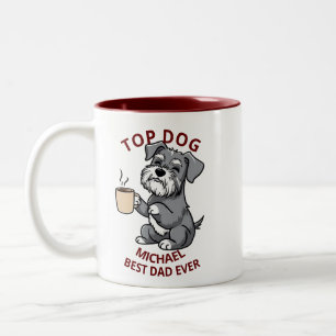 Hond Vader Naam Mok - Vaderdag Tweetonig Cadeau