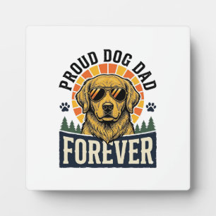 Hond Vader Shirt Vintage Goud Retriever Retro Ontw Fotoplaat