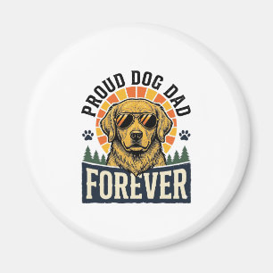 Hond Vader Shirt Vintage Goud Retriever Retro Ontw Magneet