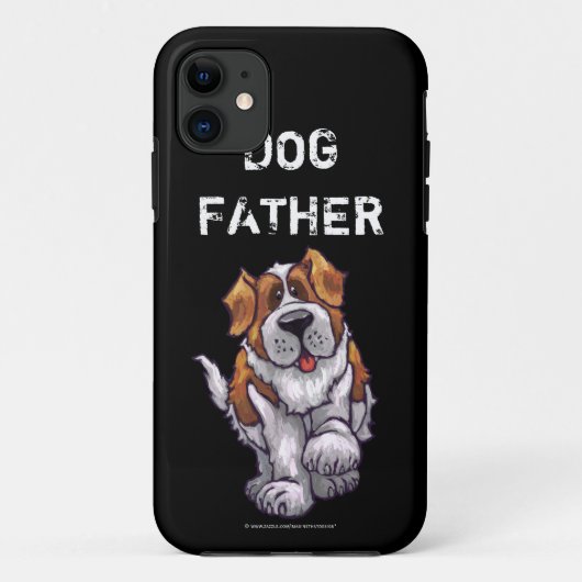 Hond Vader St. Bernard Kunst Case-Mate iPhone Case (Achterkant)