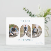 Hond Vader Vaderdag Vanuit Huisdier Foto Feestdagenkaart (Staand voorkant)