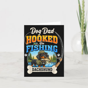 Hond vader verslaafd aan vissen dachshund hond vis kaart