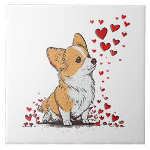 Hond Valentijnschattige Corgi Valentijnsdag Tegeltje