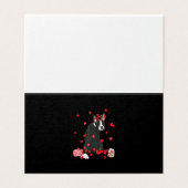 Hond Valentijnsdag Cadeau Schattige Boston Terrier Kaart (Buitenkant ongevouwen)