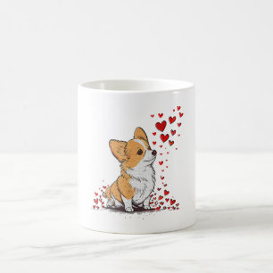 Hond Valentijnsdag Schattige Corgi Valentijnsdag Koffiemok