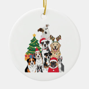 Hond van gemengd ras Kerstboom Custom Ornament