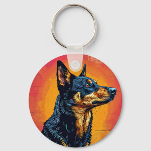 Hond Vector Illustratie Sleutelhanger