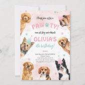Hond Verjaardag Pawty Kaart (Voorkant)
