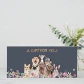 Hond verzorging boetiek huisdier sitter Gift Certi (Staand voorkant)