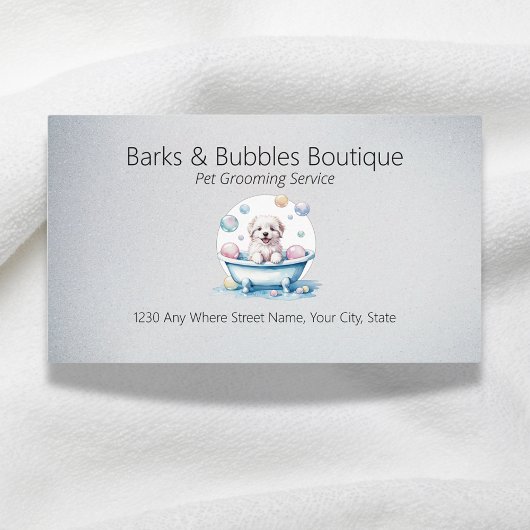 Hond verzorging en huisdier zorg professional afsprakenkaartje