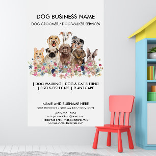 Hond verzorging huisdier sitter Canine walker bedr Poster