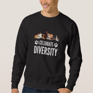 Hond vieren diversiteit in honden Grappige hond sl Trui