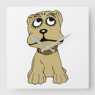 Hond Vierkante Klok