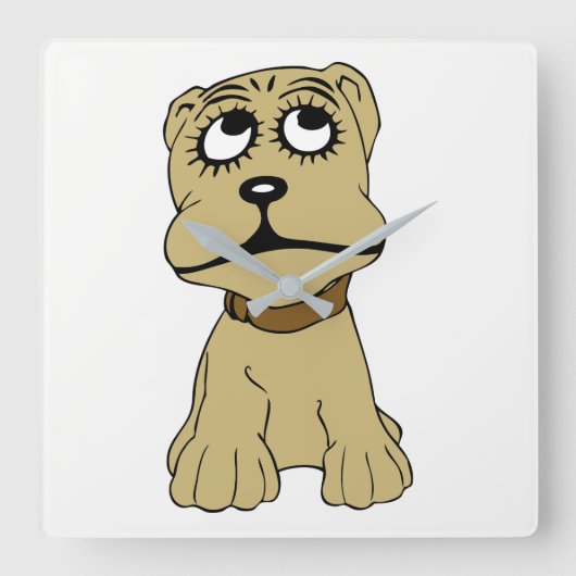 Hond Vierkante Klok (Voorkant)