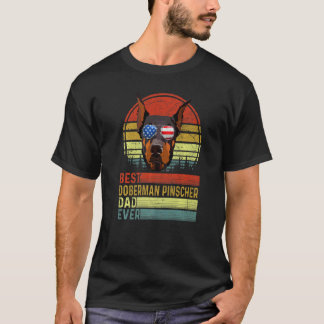 Hond Vintage Beste Dobermann Pinscher Vader Ooit V T-shirt