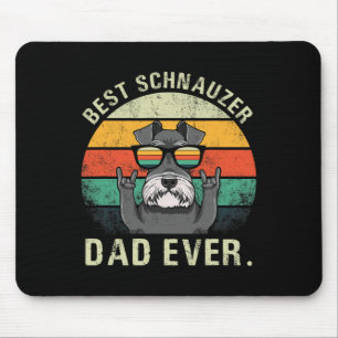 Hond Vintage Beste Schnauzer Papa Ooit T-shirt Vad Muismat