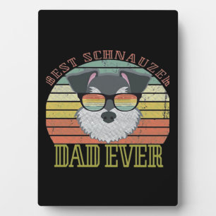 Hond Vintage Beste Schnauzer Vader ooit Tshirt vad Fotoplaat