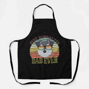Hond Vintage Beste Schnauzer Vader ooit Tshirt Vad Schort