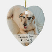 Hond voor altijd in ons hart Foto Keramisch Ornament (Rechts)