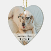 Hond voor altijd in ons hart Foto Keramisch Ornament (Links)