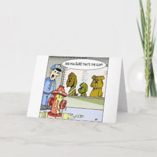 Hond Vs Brandkraan Politie Grappige Cadeaus & T-sh Kaart