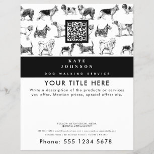 Hond Walker Grooming Hond Trainer Groomer Business Flyer