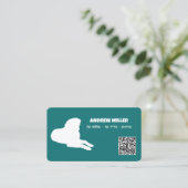 Hond Walker Hond Boarding QR Visitekaartje (Staand voorkant)
