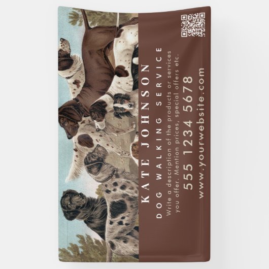 Hond Walker Huisdier Zittende Dierenverzorging Pro Spandoek (Verticaal)