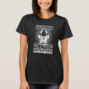 Hond Walker Inspecteur Inu Sheriff Dog Trainer Shi T-shirt