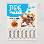 Hond Walker Pet Sitting Happy Dog Walking Service Flyer (Voorkant)