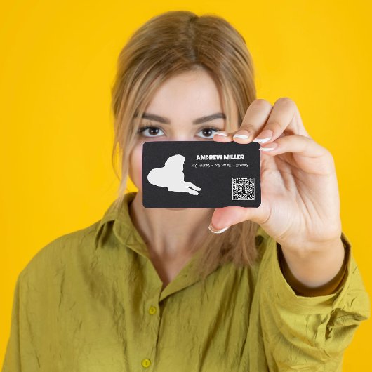 Hond Walking Dog Sitter QR Visitekaartje