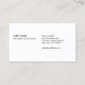 Hond Walking Paw met Hart Visitekaartje (Achterkant)