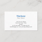 Hond Walking Paw Print Logo Visitekaartje (Achterkant)