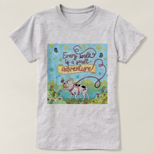 Hond Walking T-shirt (Design voorkant)